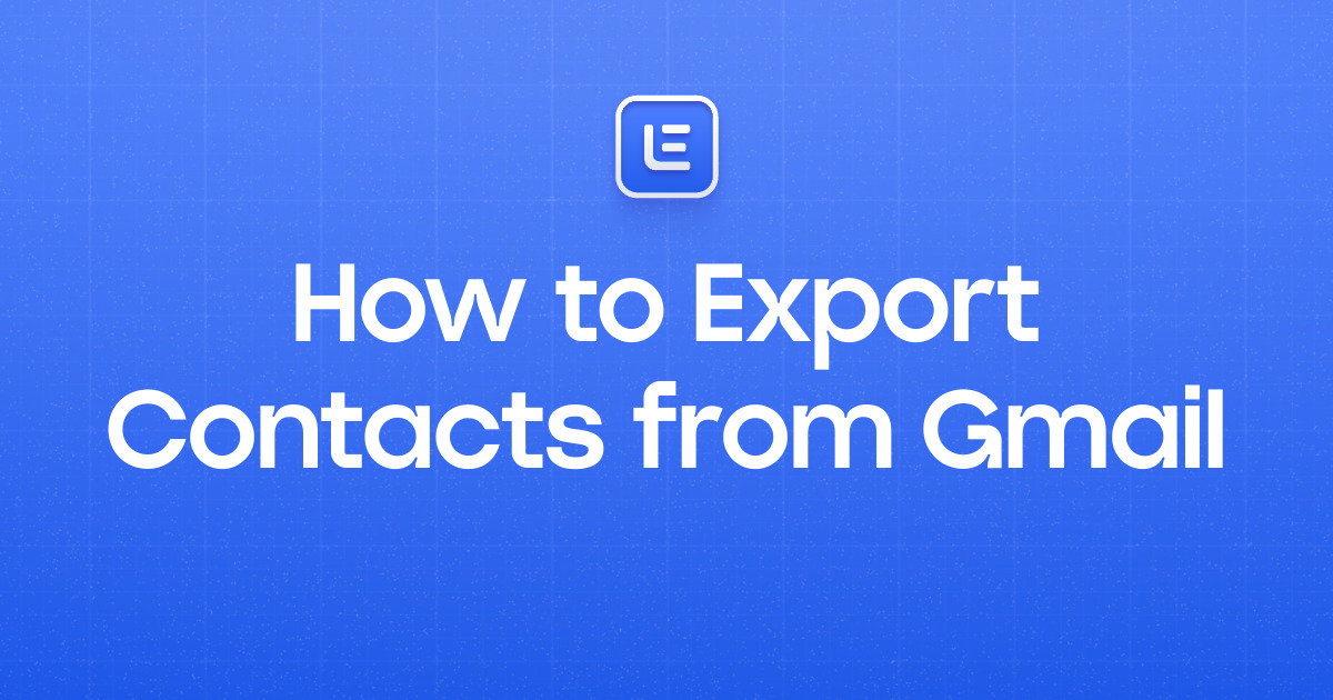 How to Export Contacts from Gmail