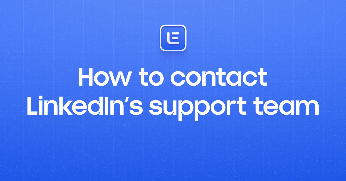 How to contact LinkedIn's support team
